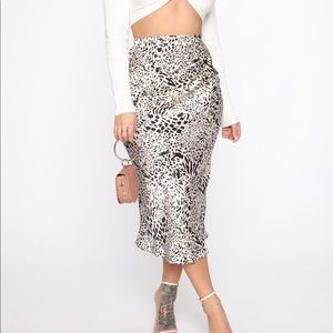 Wild For You Satin Midi Skirt - FashionNova